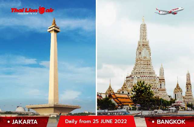 Layanan Terbang Jakarta Bangkok Thai Lion Air Tiap Hari Mulai 25 Juni