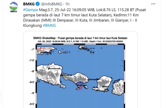 Gempa Terkini Bali