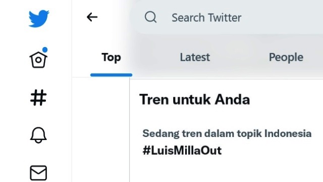 Tagar #LuisMillaOut Trending Twitter Susul Kekalahan Persib dari Bali United