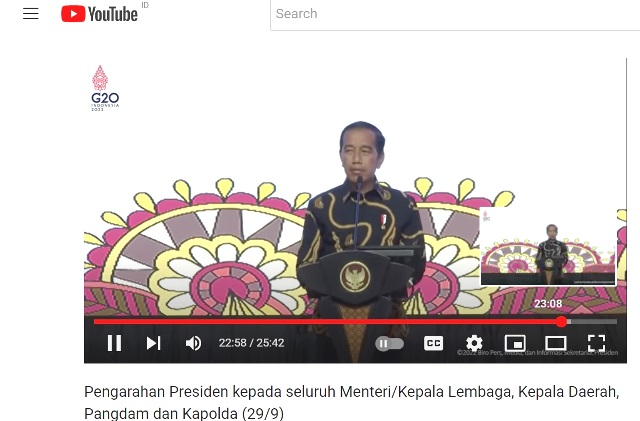 Sindiran Presiden Joko Widodo
