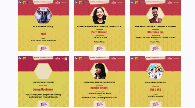 penerima penghargaan Festival Film Bandung 2022