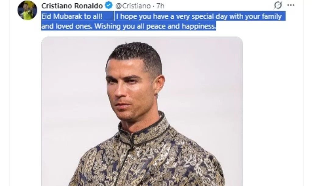 Ucapan Selamat Idulfitri Ronaldo