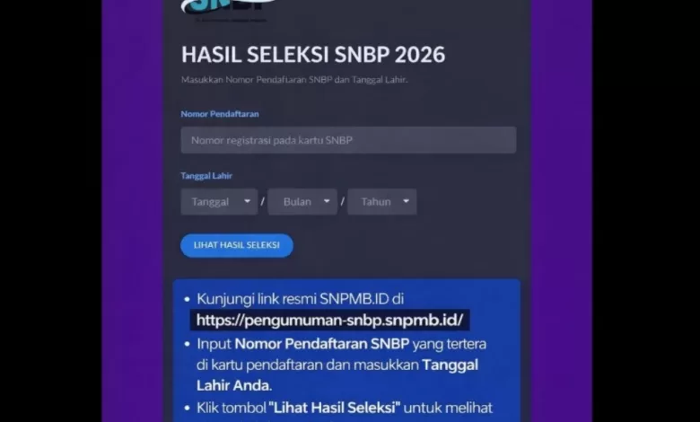 link pengumuman SNBP
