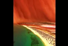 langit merah australia