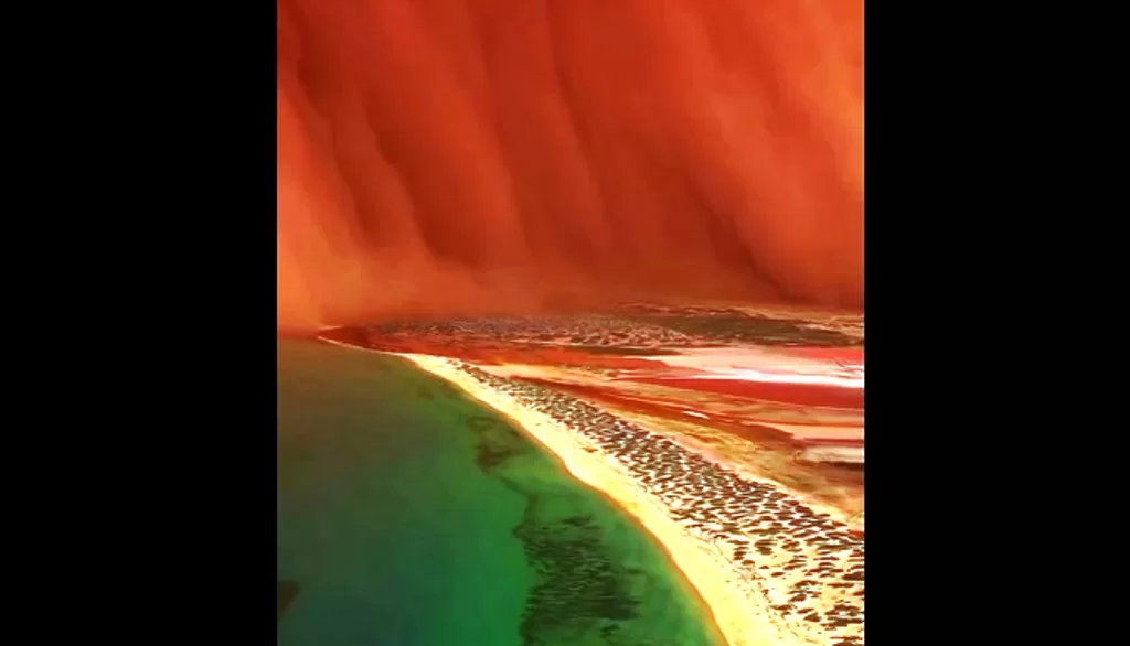 langit merah australia