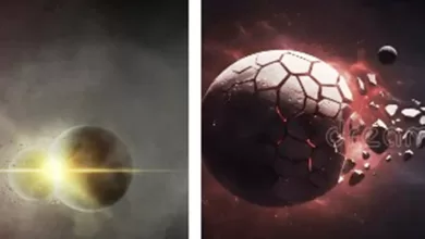 dua planet bertabrakan