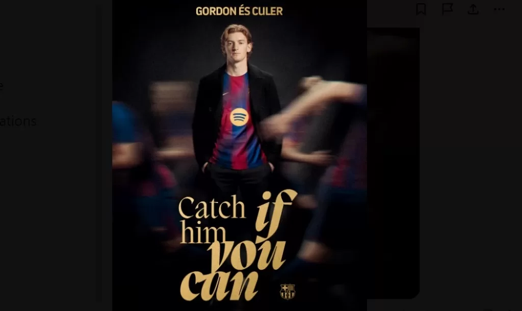 Anthony Gordon FC Barcelona
