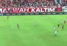 babak pertama Borneo FC vs Malut United