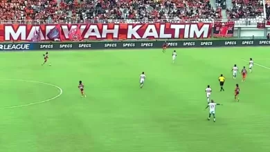 babak pertama Borneo FC vs Malut United