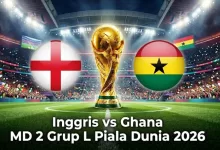 jadwal Inggris vs Ghana
