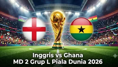 jadwal Inggris vs Ghana