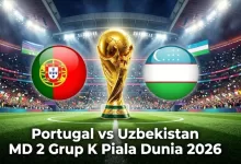 jadwal Portugal vs Uzbekistan