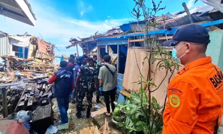 korban ledakan biak