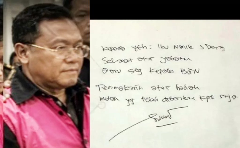 sony sonjaya surat terbuka