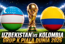 jadwal Uzbekistan vs Kolombia