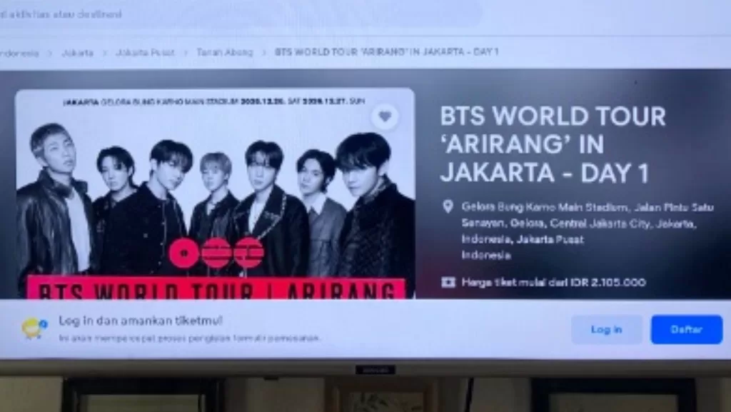 war tiket bts