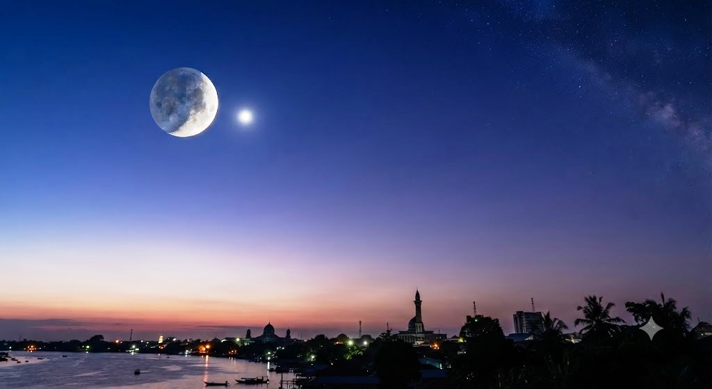 Konjungsi Bulan dan Venus
