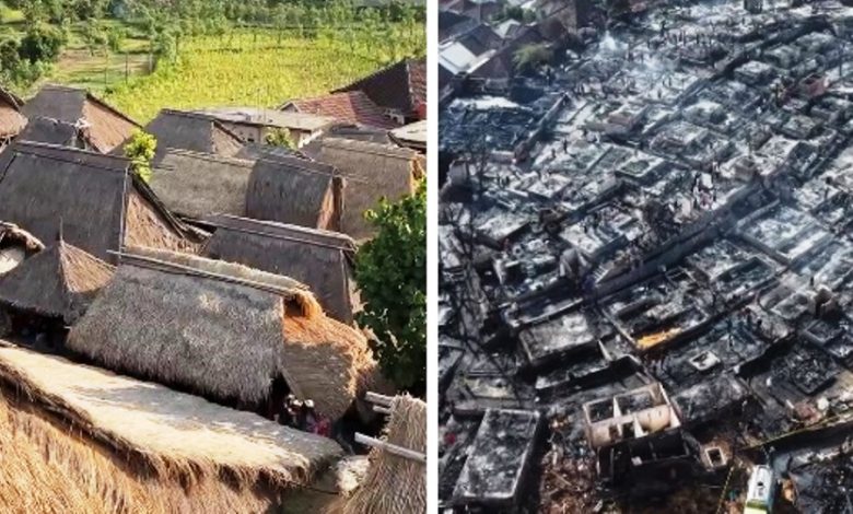 desa adat sade terbakar