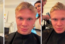 Erling Haaland potong rambut