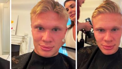 Erling Haaland potong rambut