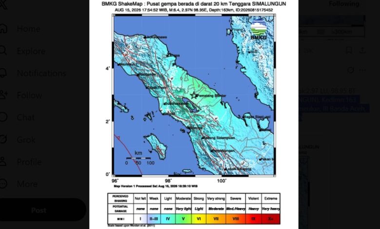 Gempa Simalungun M6,4