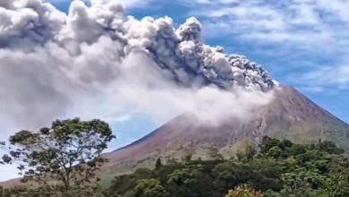 Erupsi Gunung Sinabung hari ini