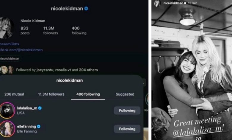 Nicole Kidman follow Lisa BLACKPINK