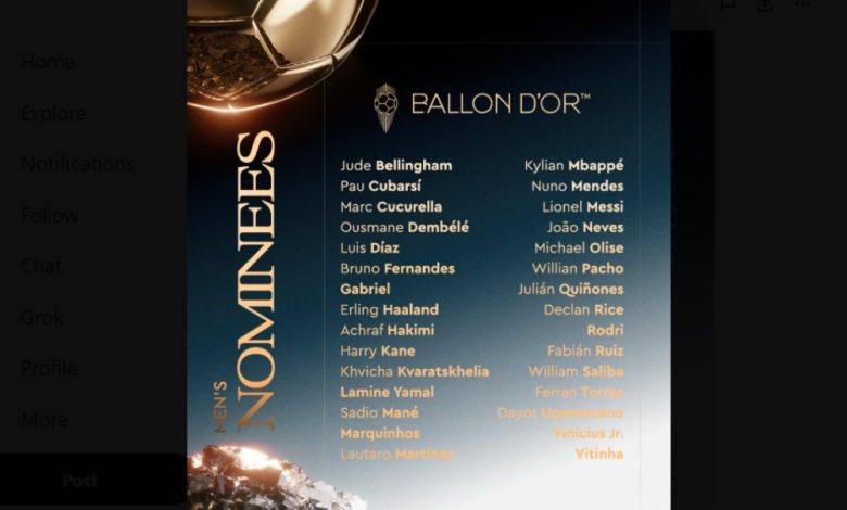 daftar Nominasi Ballon d’Or 2026