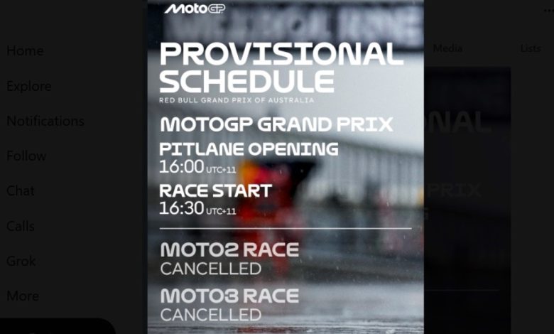 moto3 australia canceled